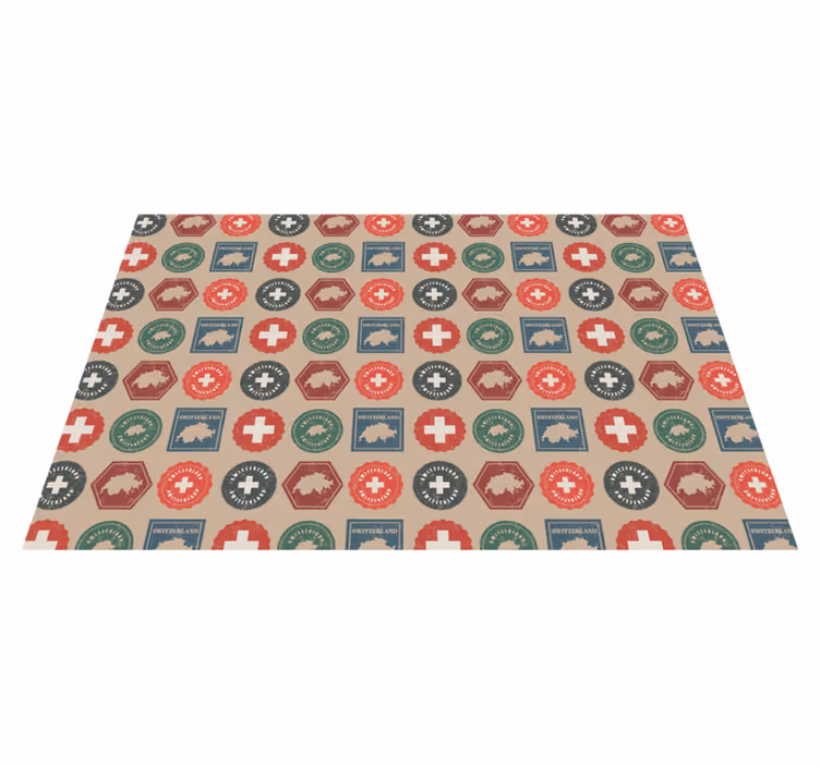 Tischsets originell mit schweiz flaggenmotiven - TenStickers