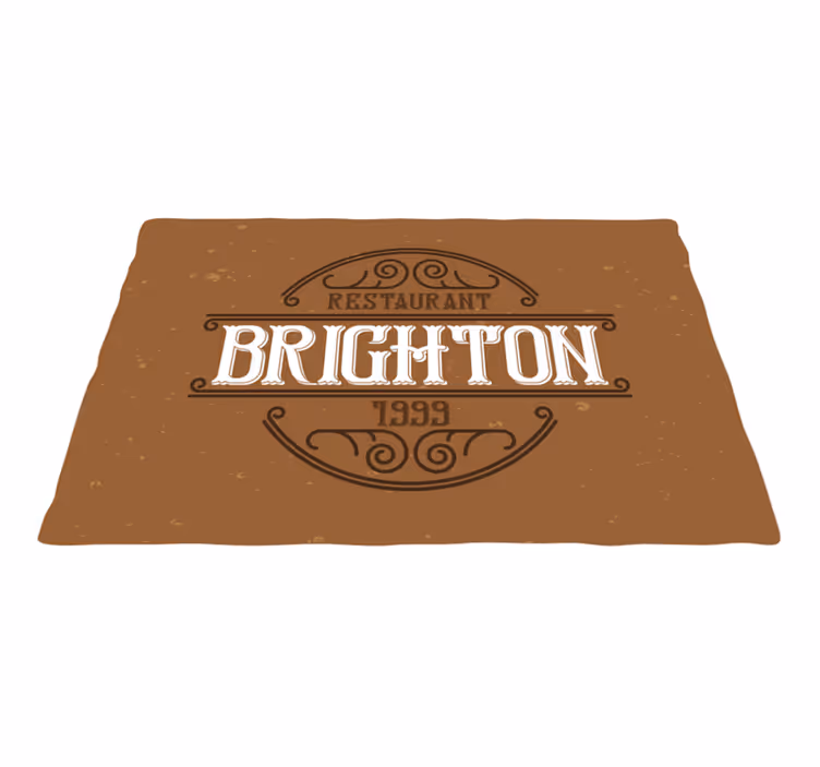 Tischset text mit brighton restaurant logo - TenStickers