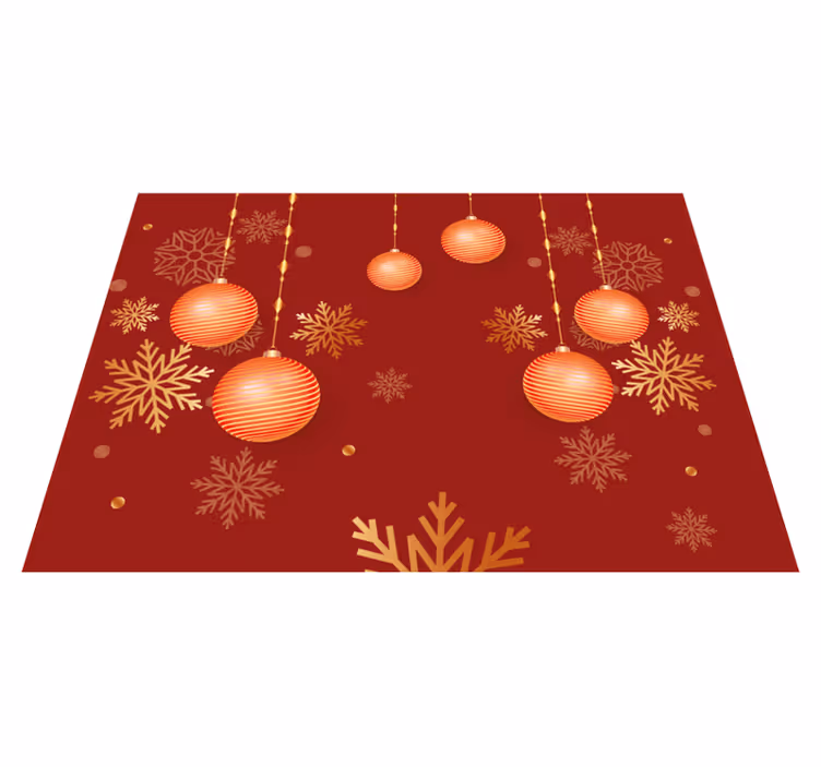 Tischset weihnachten mit ornamentalen feiertagskugeln - TenStickers