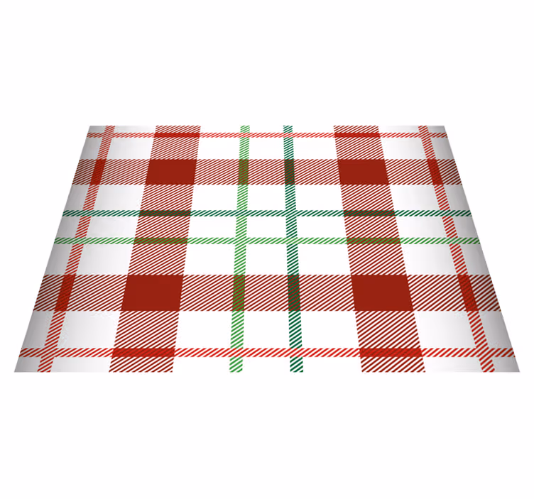 Tischset weihnachten karomuster tischdecke - TenStickers