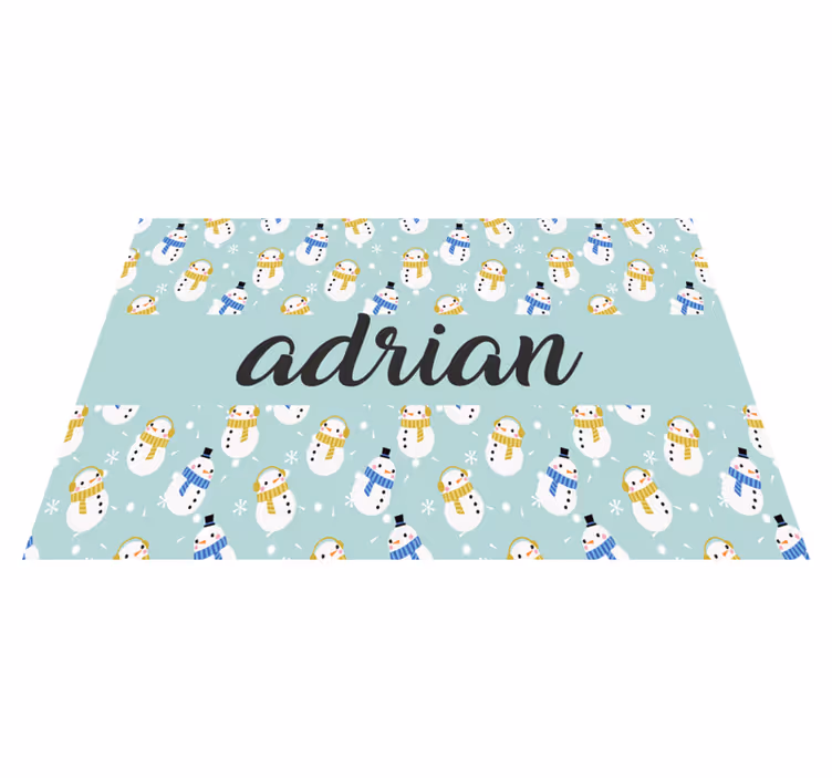 Tischset weihnachten schneemann personalisiert - TenStickers