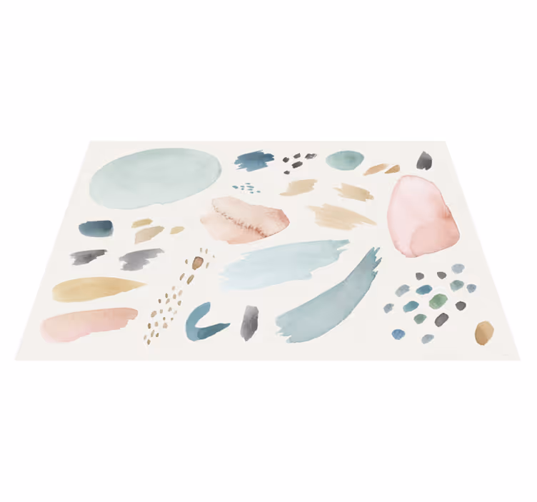 Tischset mit sanften aquarellformen - TenStickers