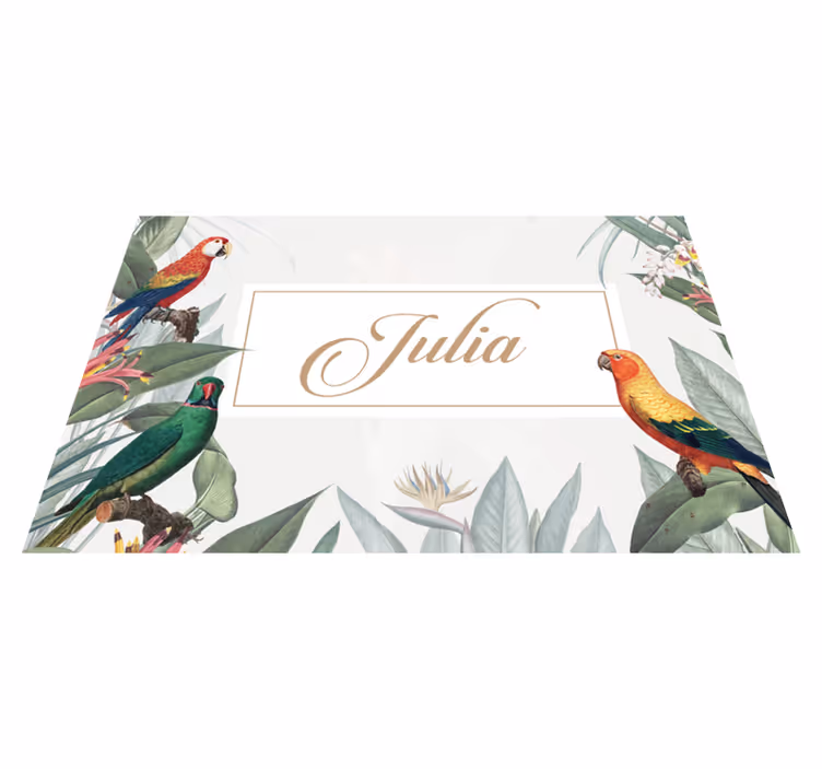 Tischset mit namen elegante namensplatzierung - TenStickers