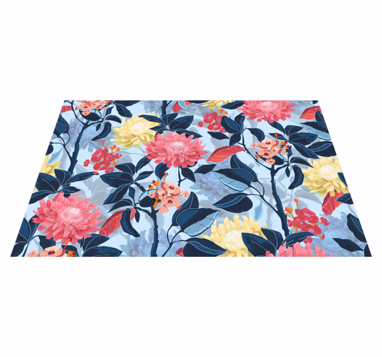 Tischsets originell mit floraler mustereleganz - TenStickers