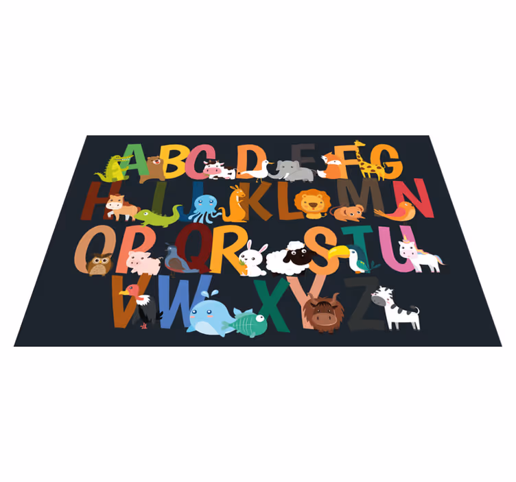 Tischset Kinder Tieralphabet englisch - TenStickers