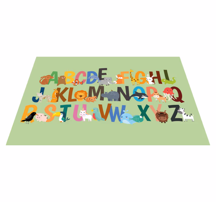 Tischset Kinder Tieralphabet de - TenStickers