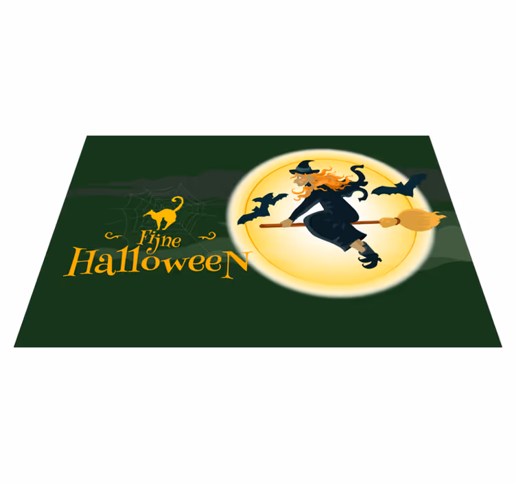 Tischset halloween hexenbesen-szene - TenStickers