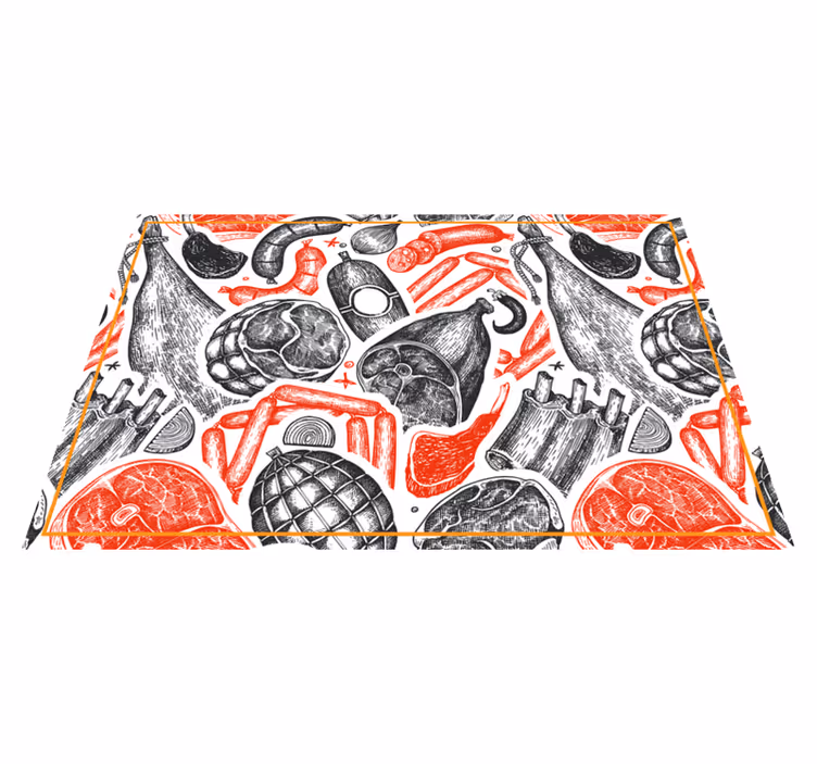Tischsets originell mit essensillustrationen - TenStickers