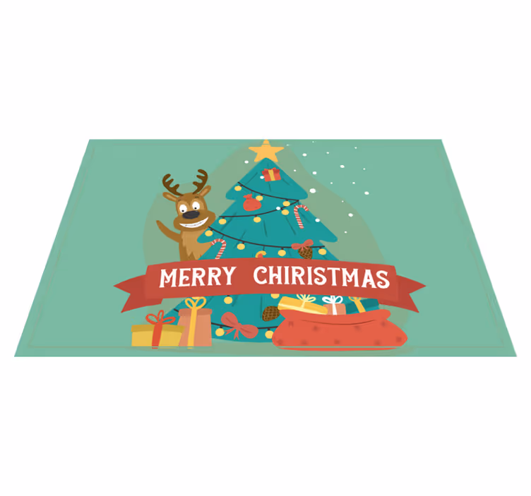 Tischset weihnachten fröhlicher feiertagsbaum - TenStickers