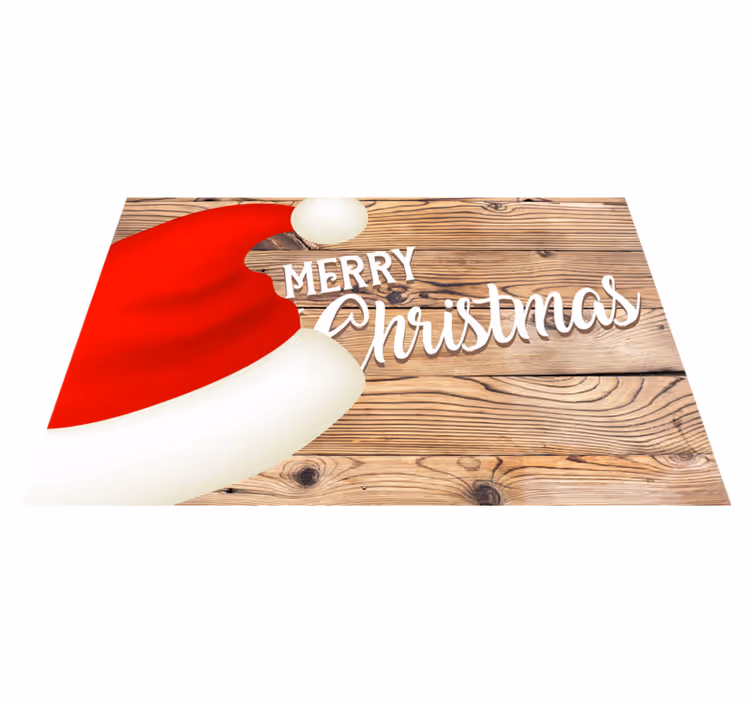 Tischset weihnachten mit festlichem weihnachtsmannhut - TenStickers