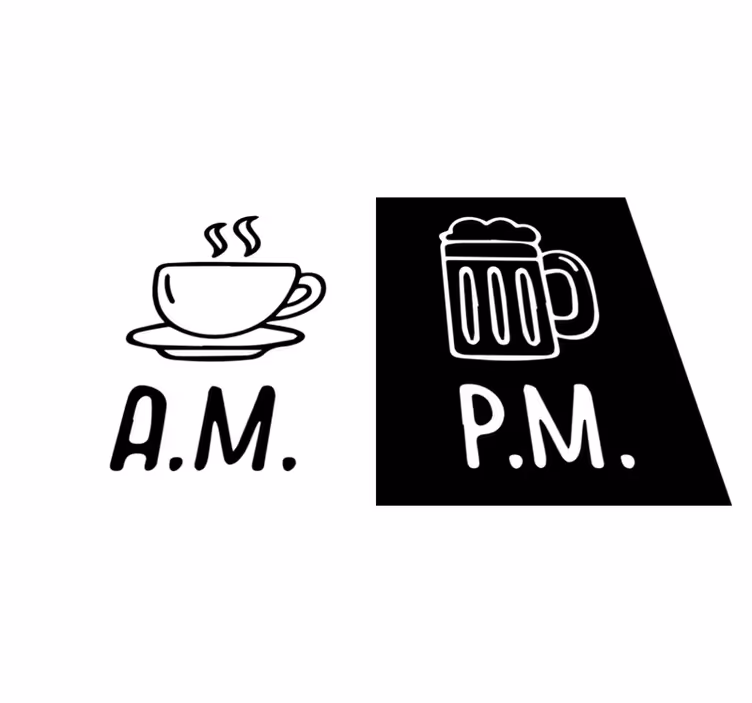 Tischset text kaffee bier kontrast - TenStickers