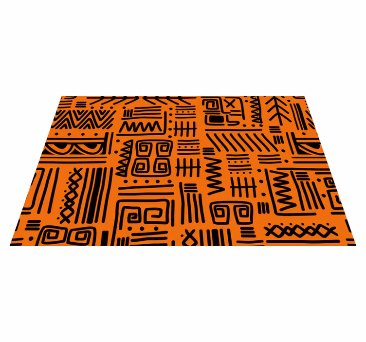 Tischset mit abstraktem schwarzem muster - TenStickers