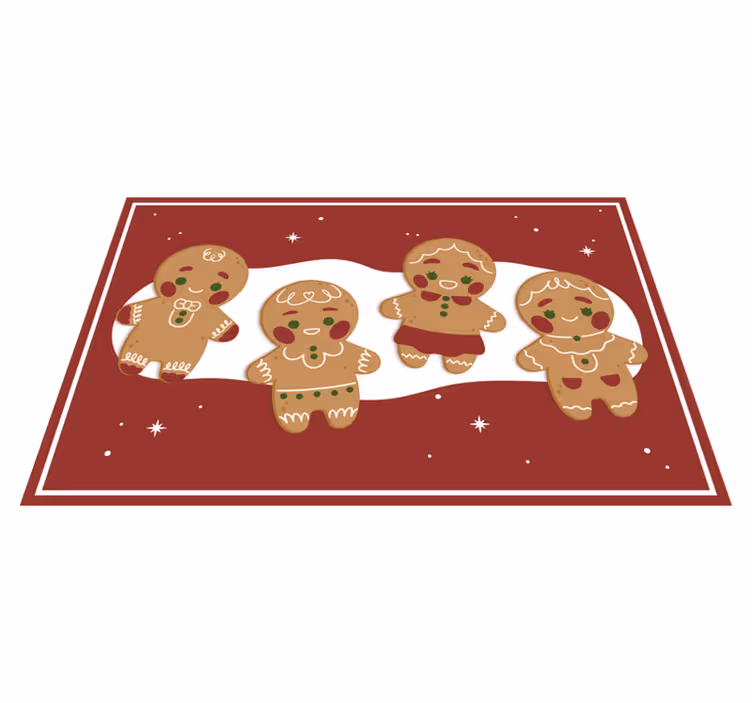 Tischset weihnachten mit lebkuchenfiguren - TenStickers