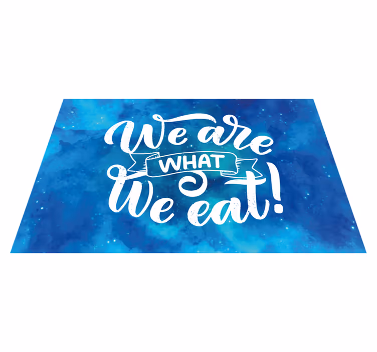Tischset zuhause Wir sind was wir essen - TenStickers