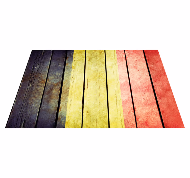 Tischset aus bunten holzplanken - TenStickers