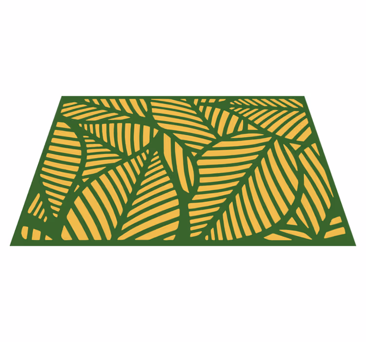 Tischset mit blattmuster-overlay - TenStickers