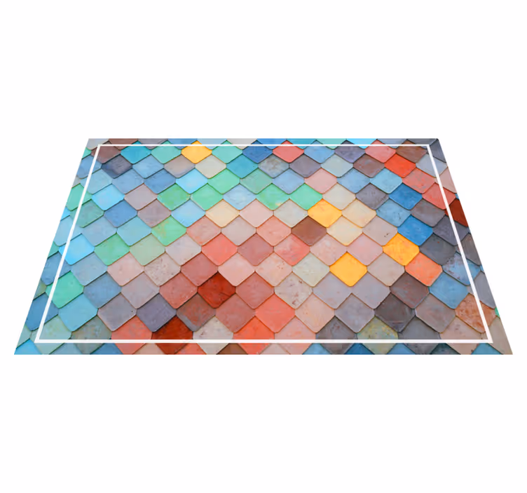 Tischset mit buntem fliesenmuster - TenStickers