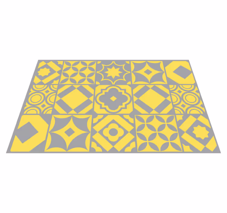 Tischset mit geometrischen motivfliesen - TenStickers