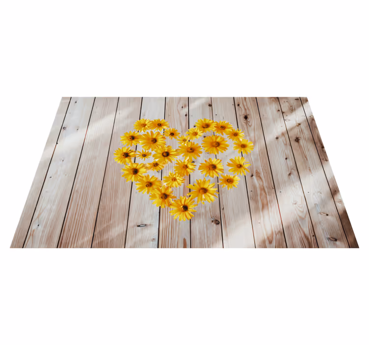 Tischsets originell herz blumenarrangement - TenStickers