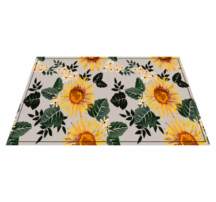 Tischsets originell mit sonnigem blumenarrangement - TenStickers