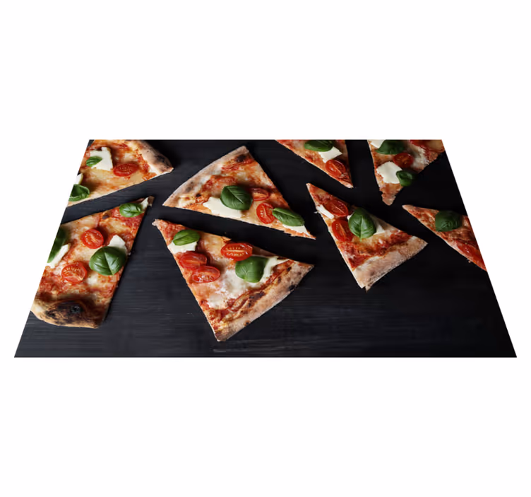 Tischset restaurant pizza arrangement in scheiben - TenStickers