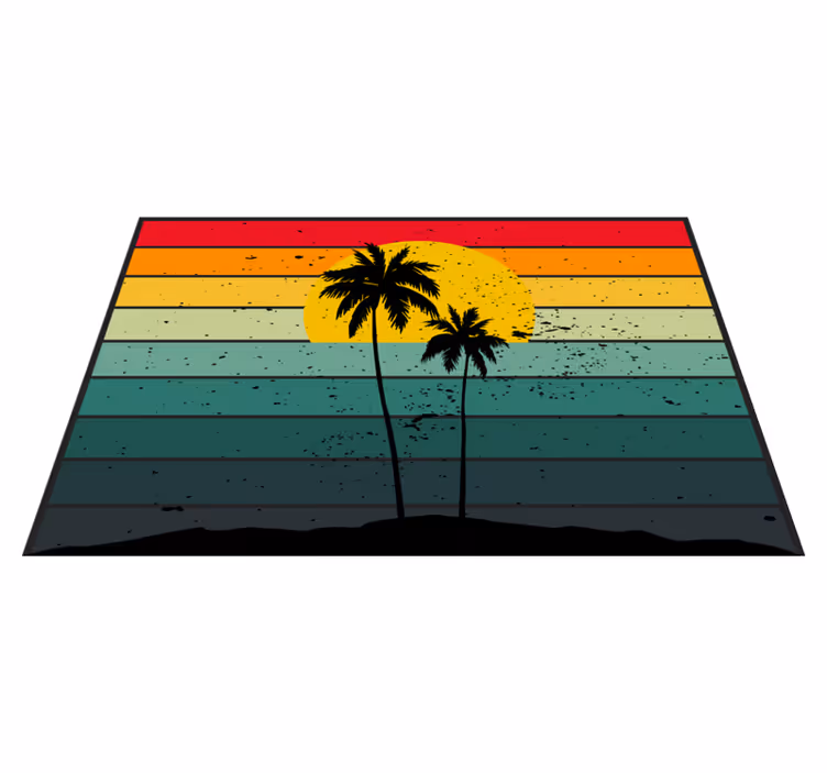 Tischsets originell tropischer sonnenuntergang landschaft - TenStickers