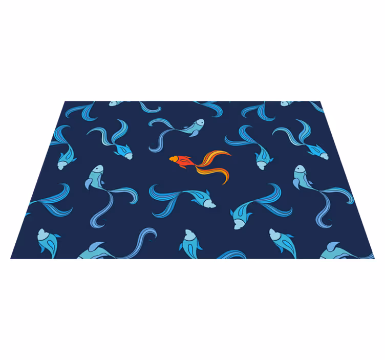 Tischset modern Einer von tausend orangefarbenen Fischen - TenStickers