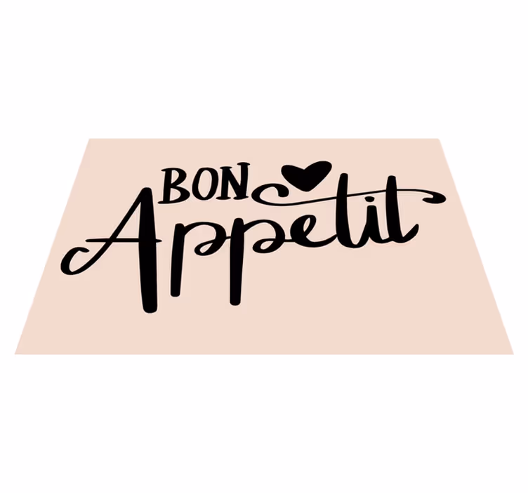 Tischset text mit bon appetit spruch - TenStickers