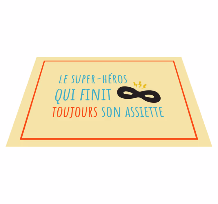 Tischset kinder mit superhelden-motiv - TenStickers