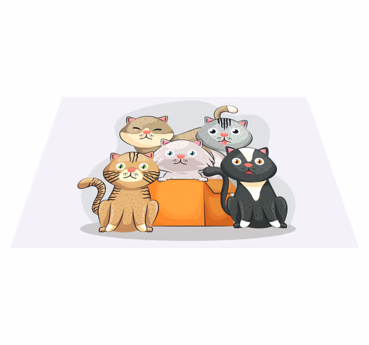 Tischset kinder mit niedlichen katzenmotiven - TenStickers