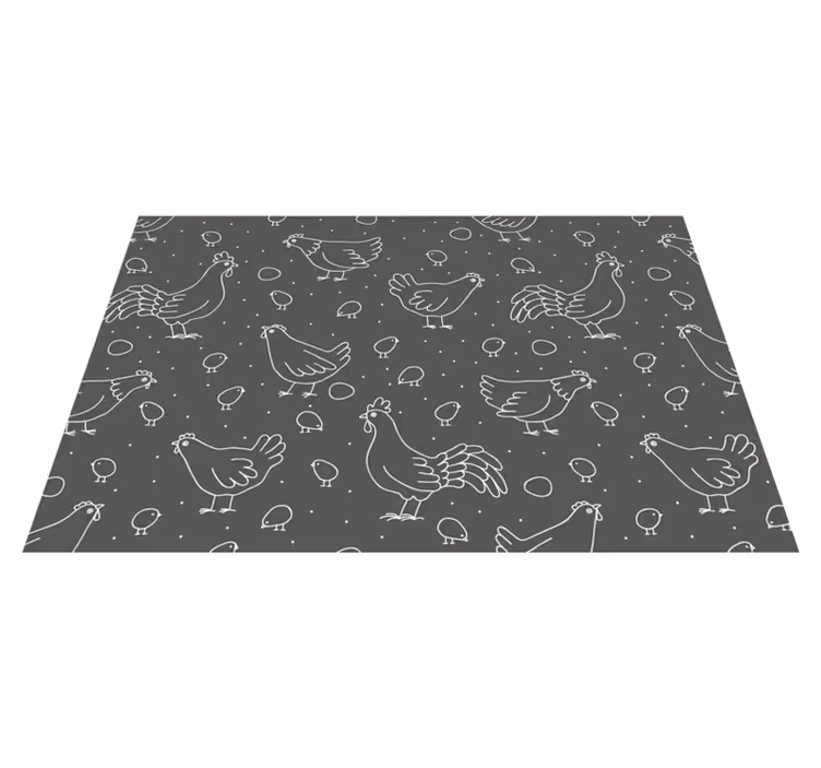 Tischsets originell mit charmiger hühner-schale - TenStickers