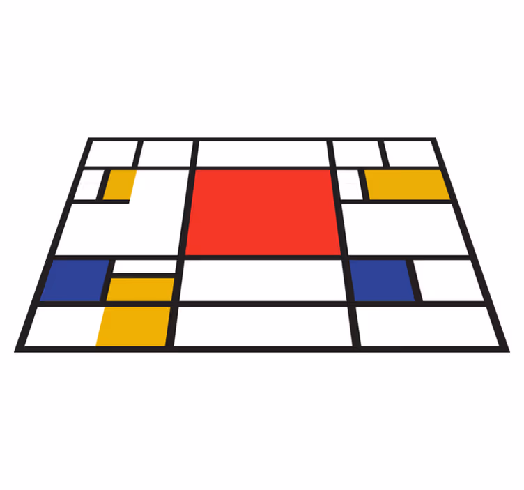 Tischset modern Mondrian geometrische kunst - TenStickers