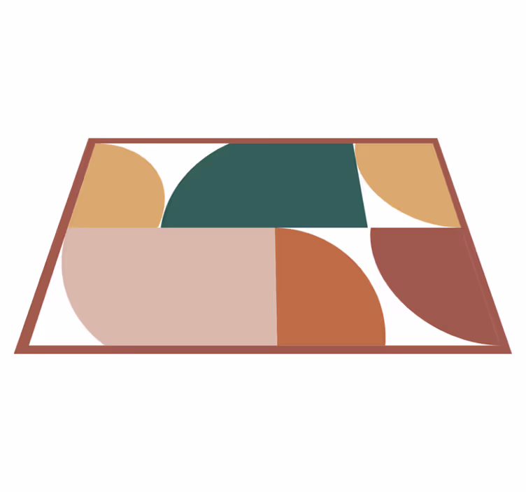 Tischset modern mit geometrischen farbssegmenten - TenStickers