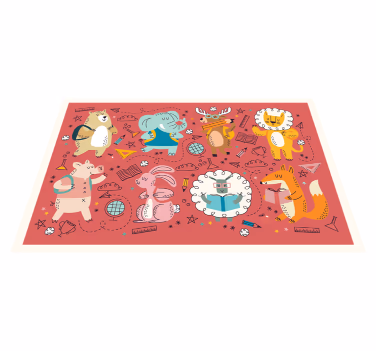 Tischset kinder bunte tierfreunde - TenStickers