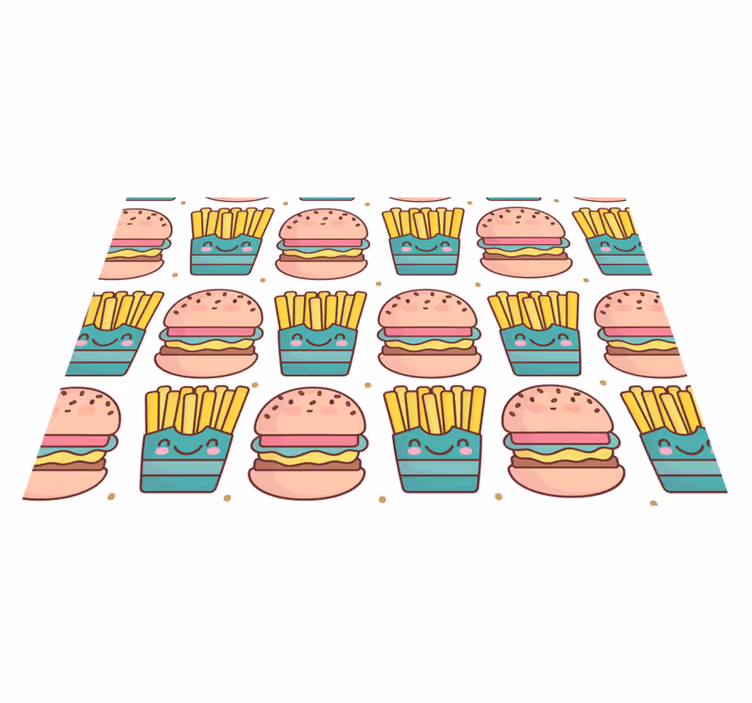 Tischset kinder im fröhlichen burger-design - TenStickers