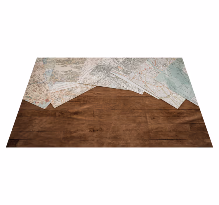 Tischset mit vintage-kartenmuster - TenStickers