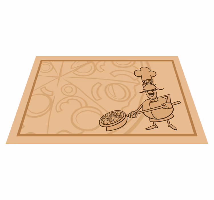 Tischset kinder mit pizzakoch motiv - TenStickers