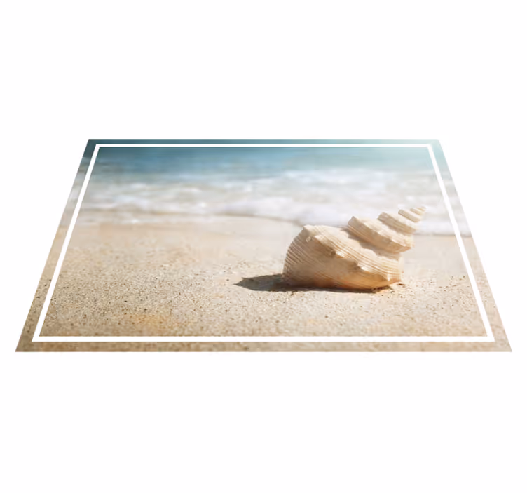Tischset modern Muschel auf dem sand - TenStickers