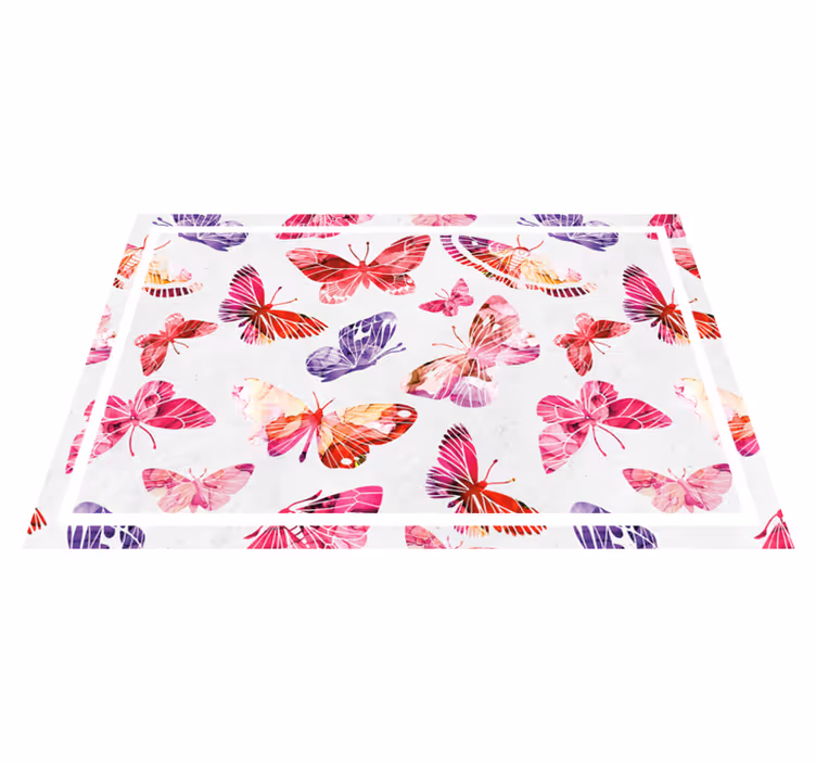 Tischsets originell mit bunten schmetterlingen - TenStickers