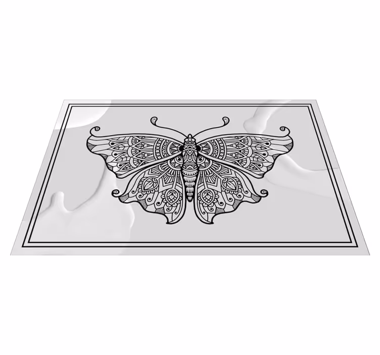 Tischsets originell mit filigranem schmetterlingsmuster - TenStickers