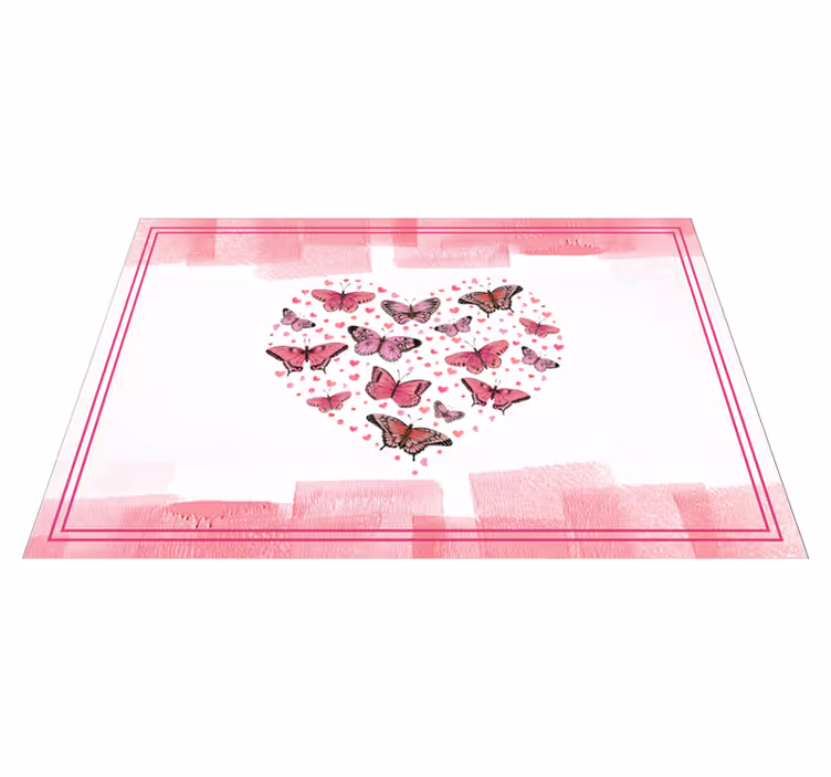 Tischset modern herzschmetterlingsmuster - TenStickers