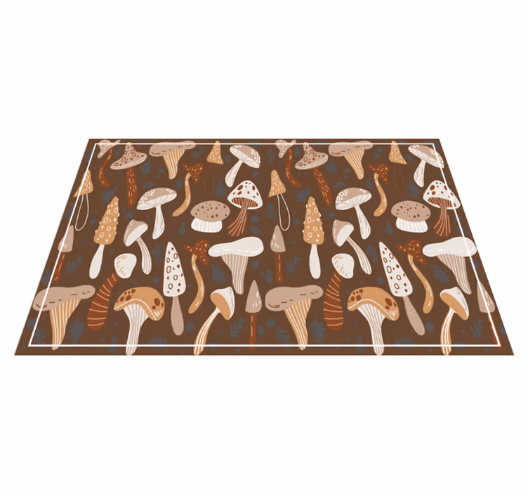 Tischsets originell mit pilzmuster-oberfläche - TenStickers