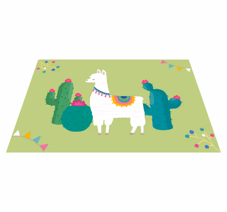 Tischset Kinder Buntes lama und kaktus - TenStickers