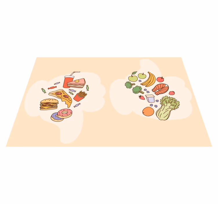 Tischset kinder mit essensmotiven - TenStickers