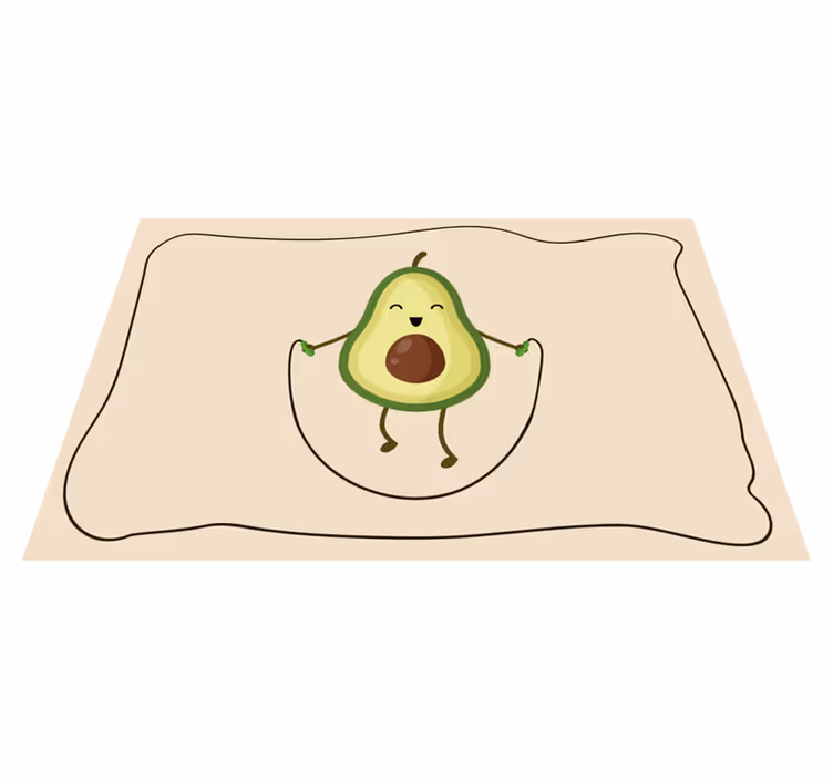 Tischset kinder mit fröhlichem avocado-motiv - TenStickers