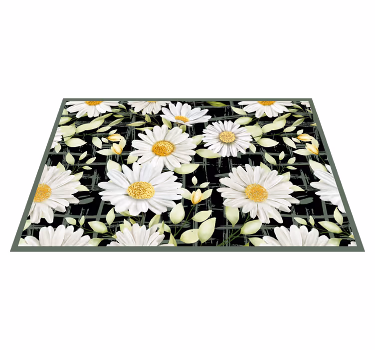 Tischsets originell mit floralem muster aus gänseblümchen - TenStickers