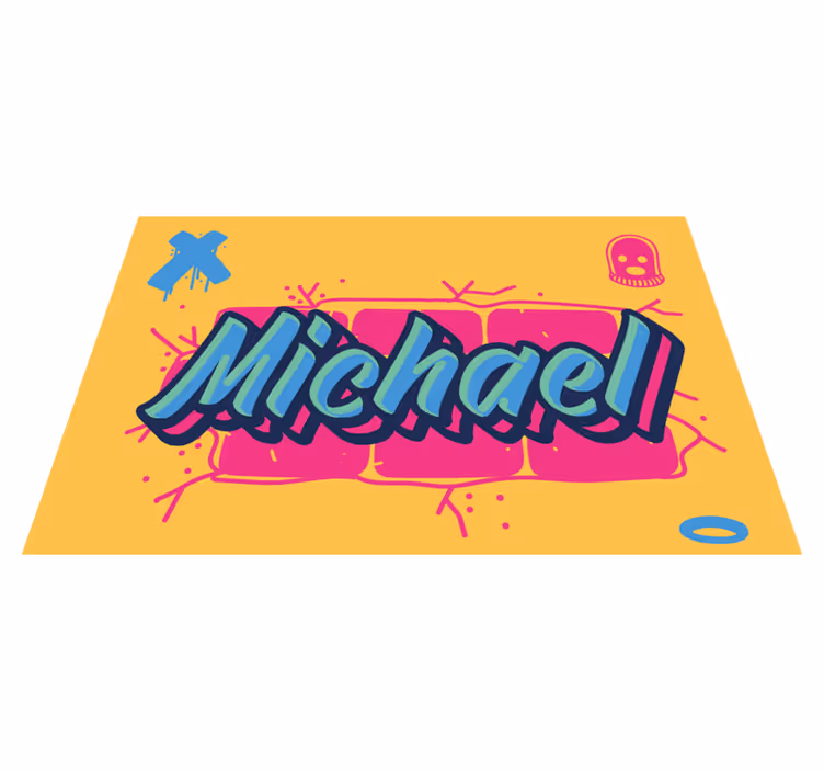 Tischset mit namen mutiges namensstatement - TenStickers