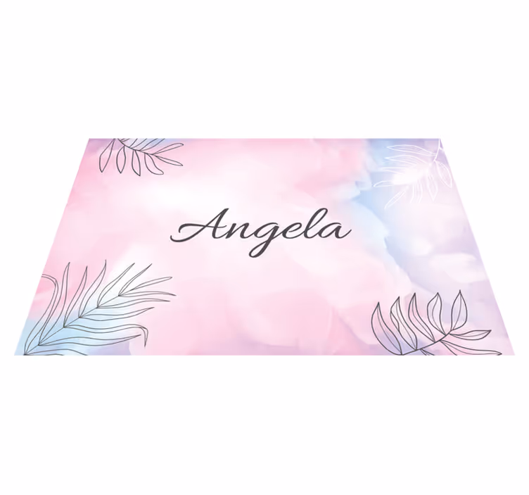 Tischset mit namen elegantes florales tablett - TenStickers