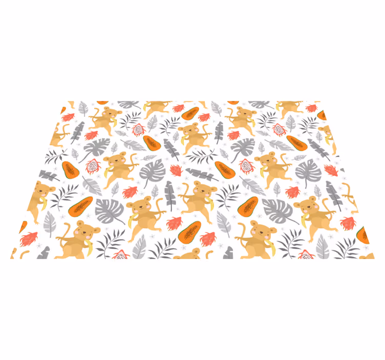 Tischset kinder mit süßem tiermuster - TenStickers