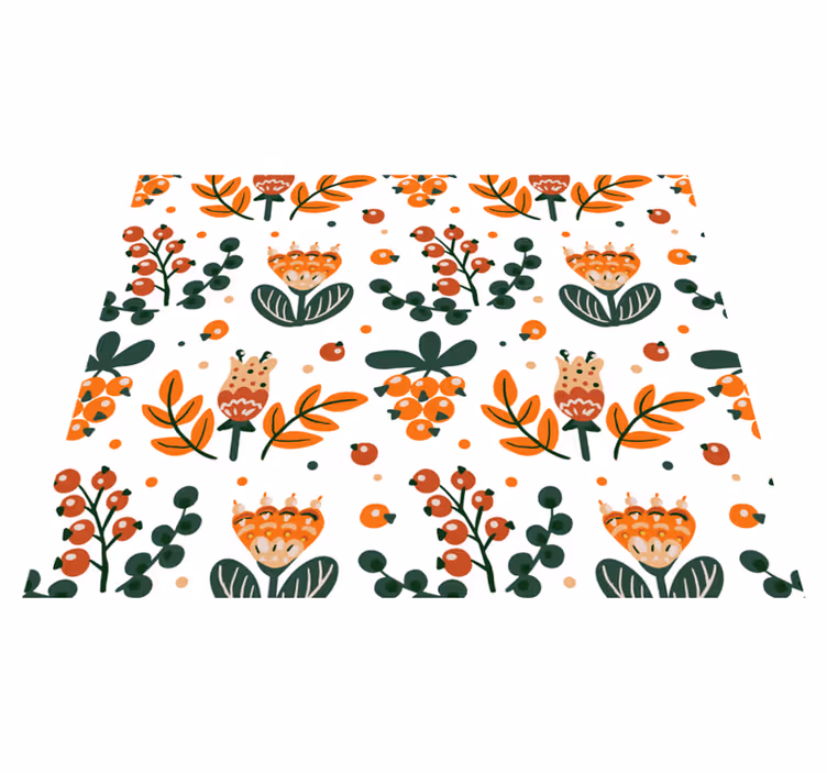 Tischsets originell botanisches arrangement mit blattwerk - TenStickers